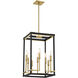 Union Estates 8 Light 14 inch Coal And Soft Brass Pendant Ceiling Light